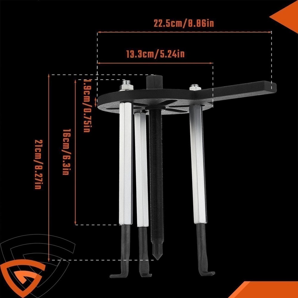 21 in1 Bearing Disassembly Puller Inner Hole Removal Tool Three-jaw Puller */