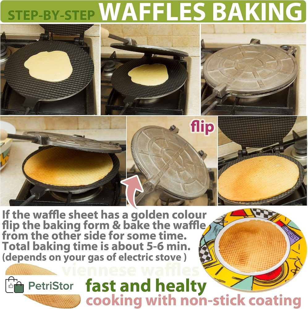 Waffle Maker Round Form Non-Stick Waffle Cone Maker