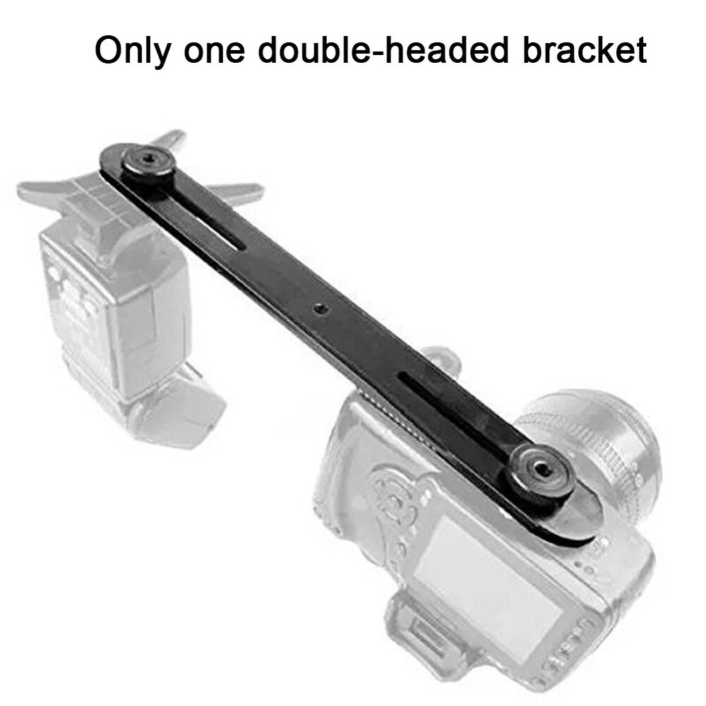Dual Flash Bracket Mount Holder For Studio Tripod Light Stand DSLR Camera