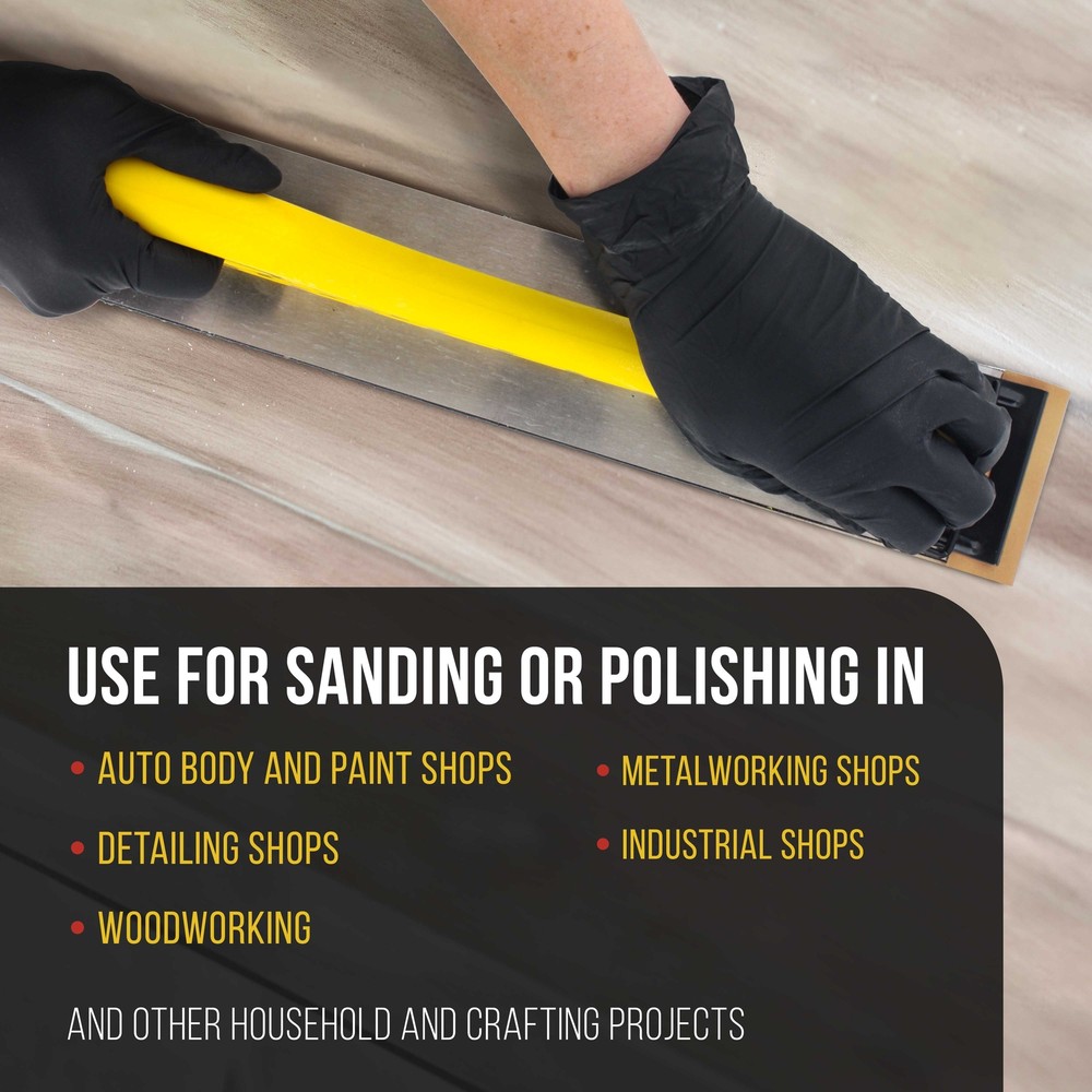 Longboard Hand Sanding Block, Hook & Loop, PSA Adapter Pad, Clip-On Sandpaper