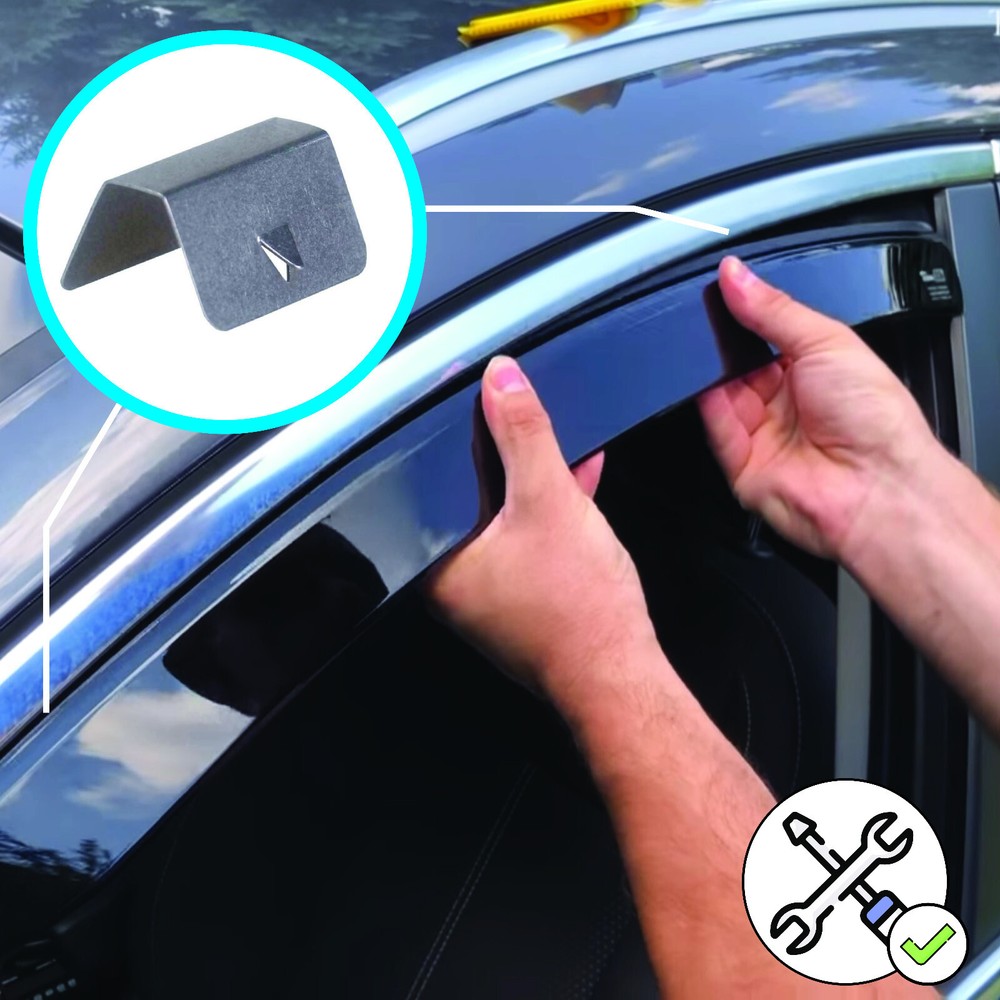 In Channel for Honda Element 2003-11 front wind deflectors sun visor rain guard