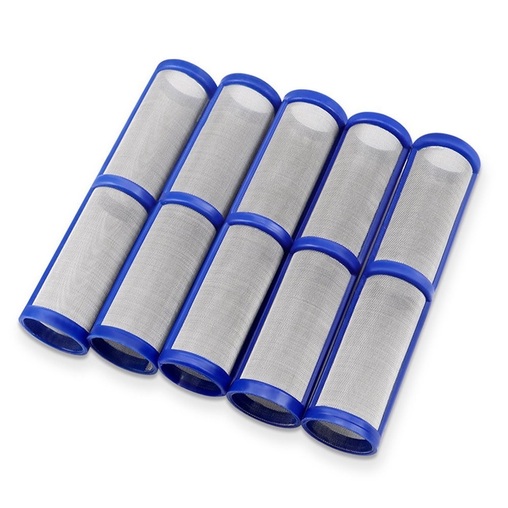 Easily Replaceable Blue Stainless Steel Filters in a Convenient Five Pack