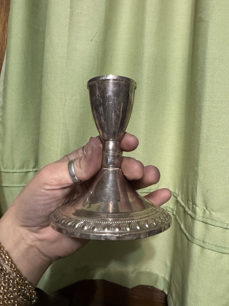 Sterling Silver Weighted Candlestick Set