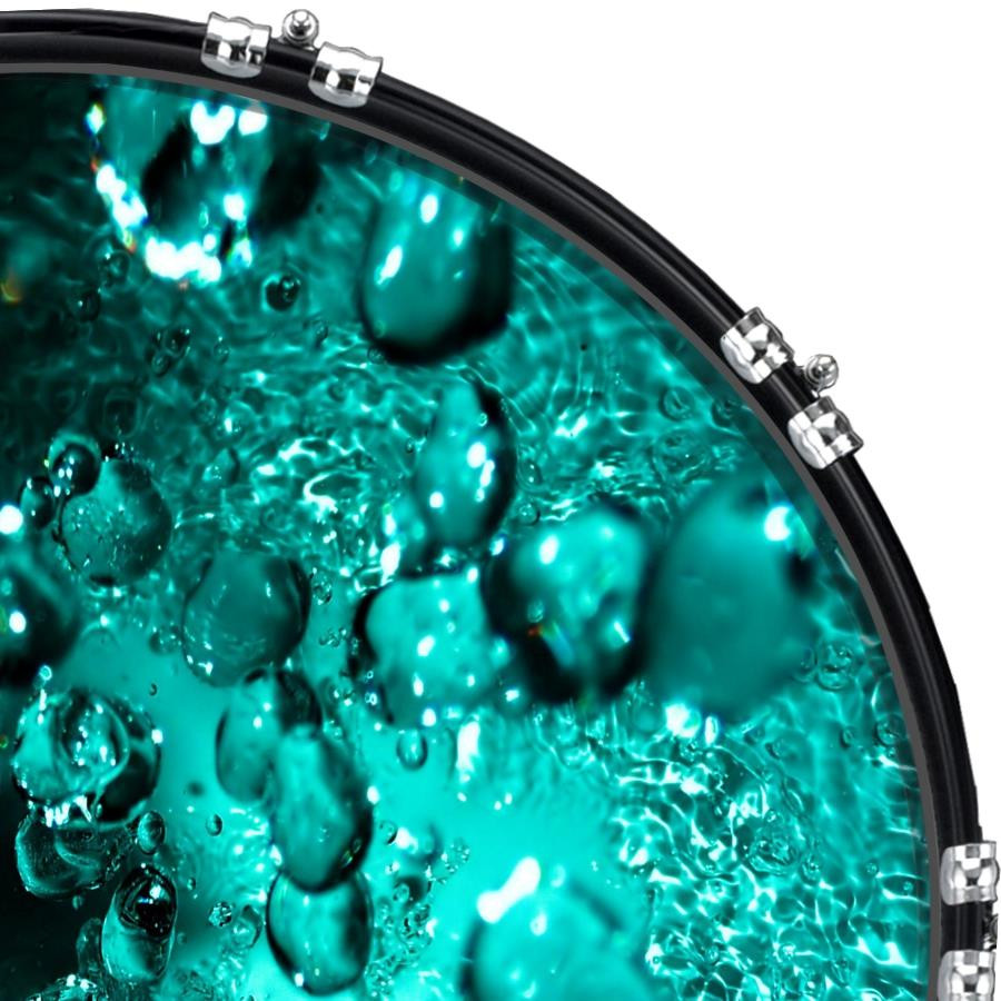 20" Custom Bass Kick Drum Front Head Graphic Graphical Water Effect