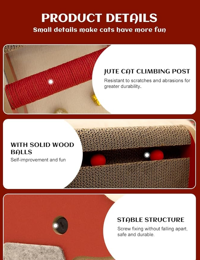 Cat Christmas Tree Scratching Post - Christmas Sleigh