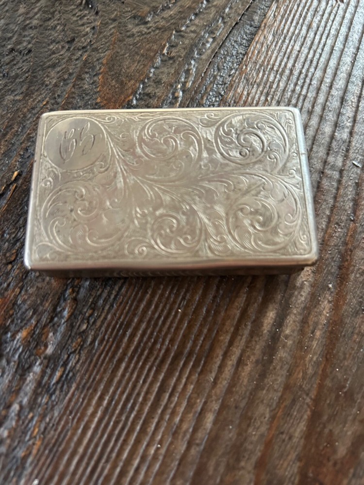 vintage silver pill holder - old little box