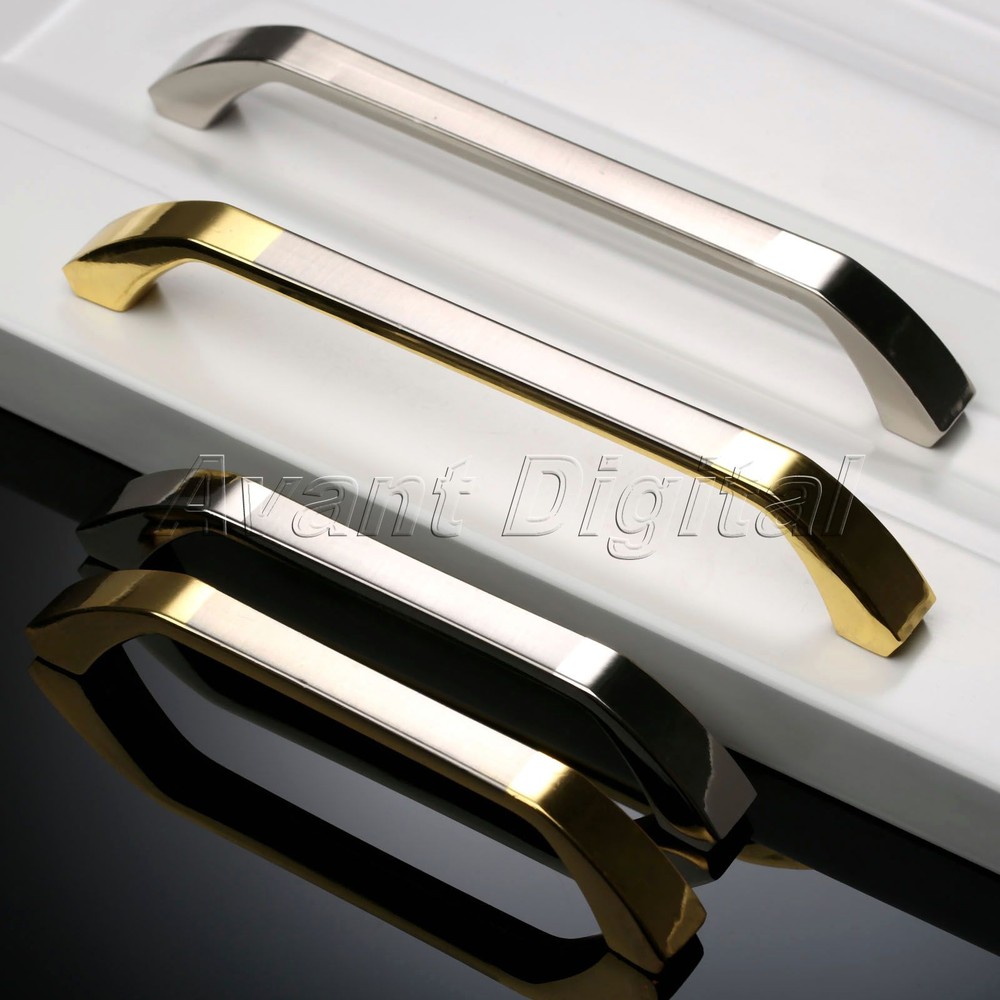 Simple Modern Alloy Door Pulls Handles Drawer Kitchen Cabinet Cupboard Knobs