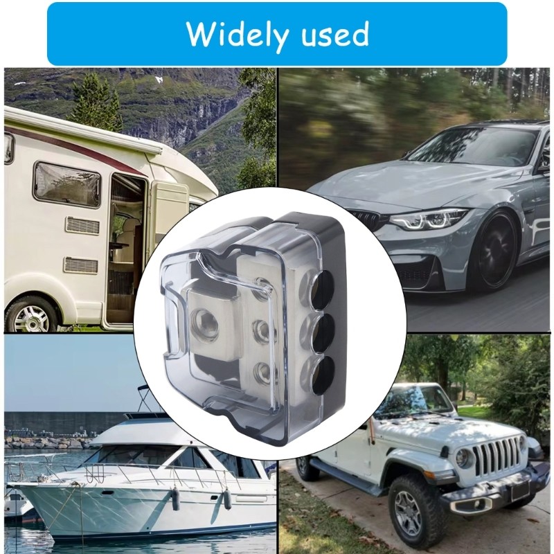 Power Distributor Unit for Car Sound Frequency Installations with Essential Tool
