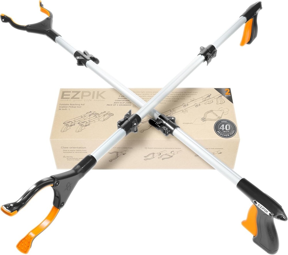 40" Extended Grabber Reacher Tool 2-Pack