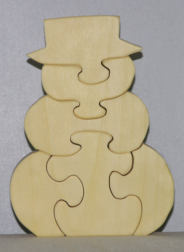 Snowman Holiday Puzzle - Hand Cut