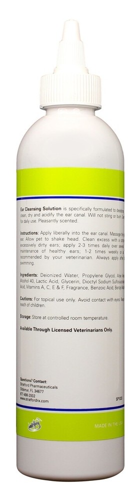 Ear Cleansing Solution for Dogs & Cats [Cucumber Melon scent] (8 oz)