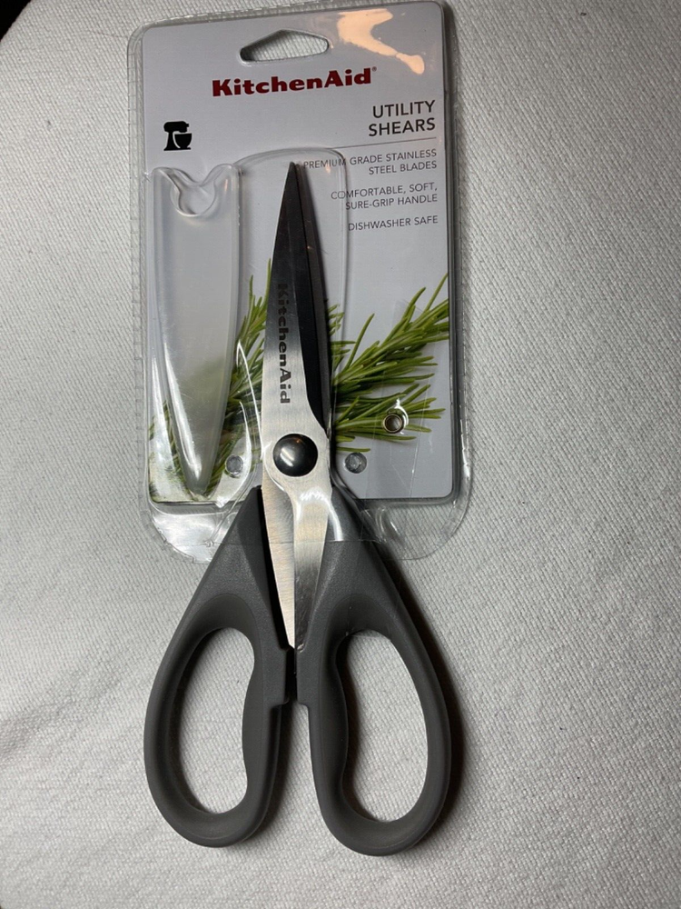 KITCHEN AID Utility Shears Scissors Stainless Steel GRAY NIP