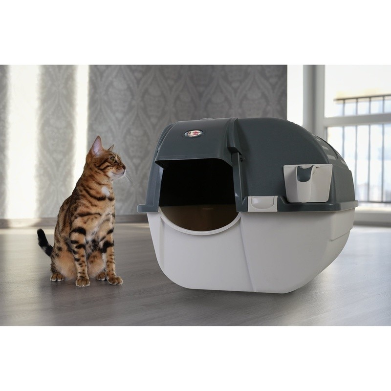 Self Cleaning Cat Litter Box Automatic Odor Control Easy Fill Regular Size New