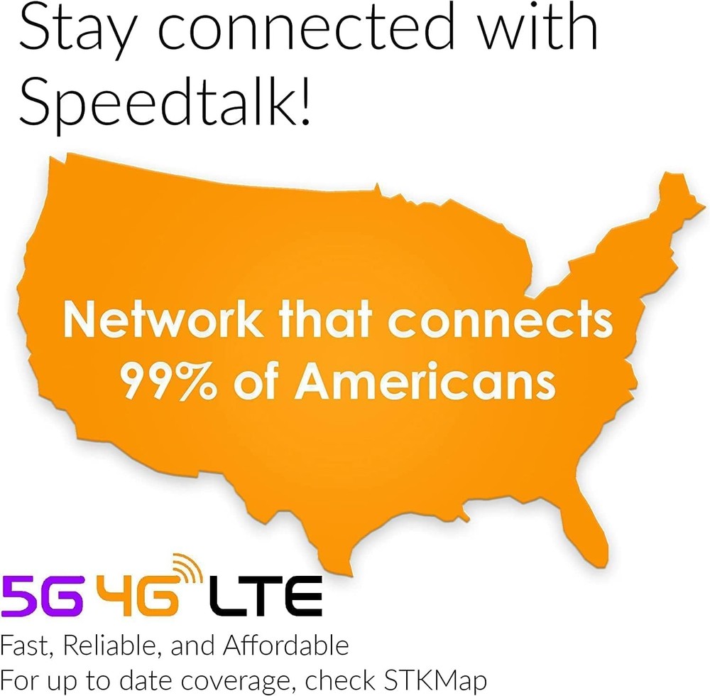 SpeedTalk Prepaid Cell Phone Plan – Unlimited Talk & Text + High-Speed Data...