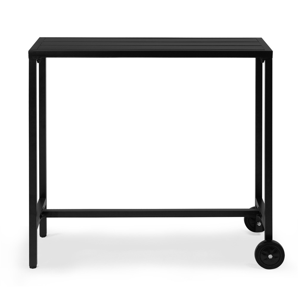 【Replace 92798956】40" Outdoor Bar Table with Wheels, Rectangle Narrow