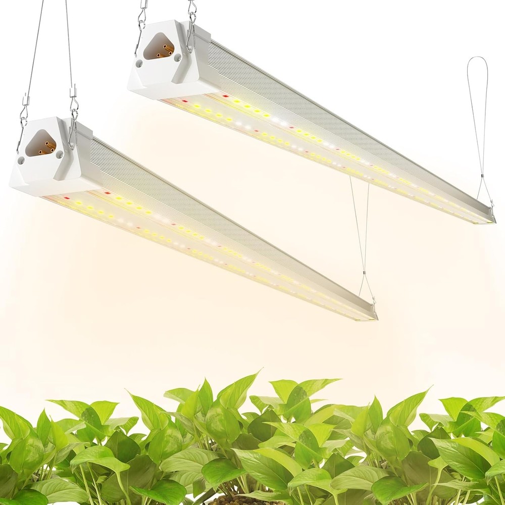 FREELICHT 2 Pack 4FT LED Grow Light, 40W 2 Pack-Red White Spectrum,