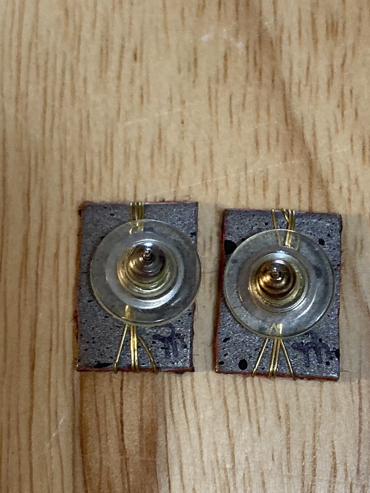 Vintage 1980’s womans earnings post wire wrapped