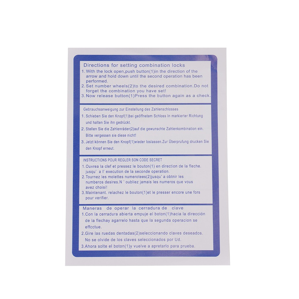 Vinyl Record Storage Box with Combination Lock for 50 Records, Silver