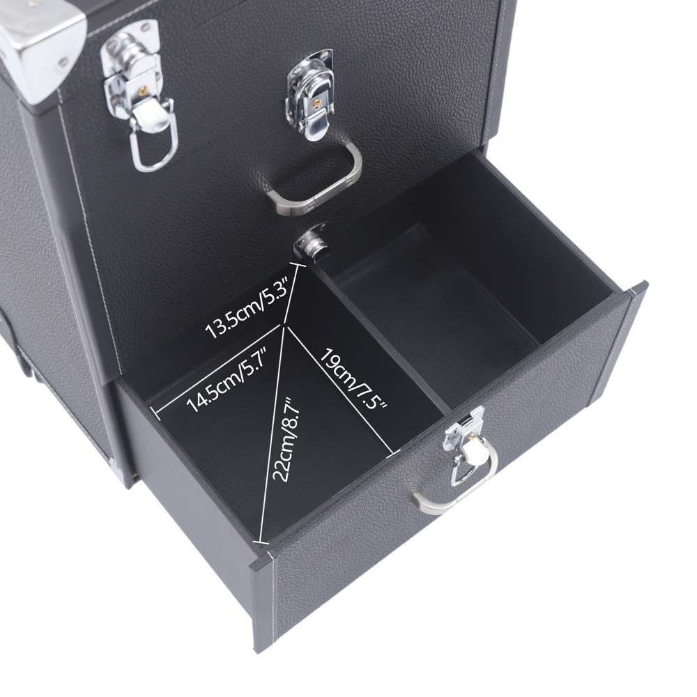 Professional Rolling Makeup Train Case Cosmetic Trolley Makeup Storage Organizer