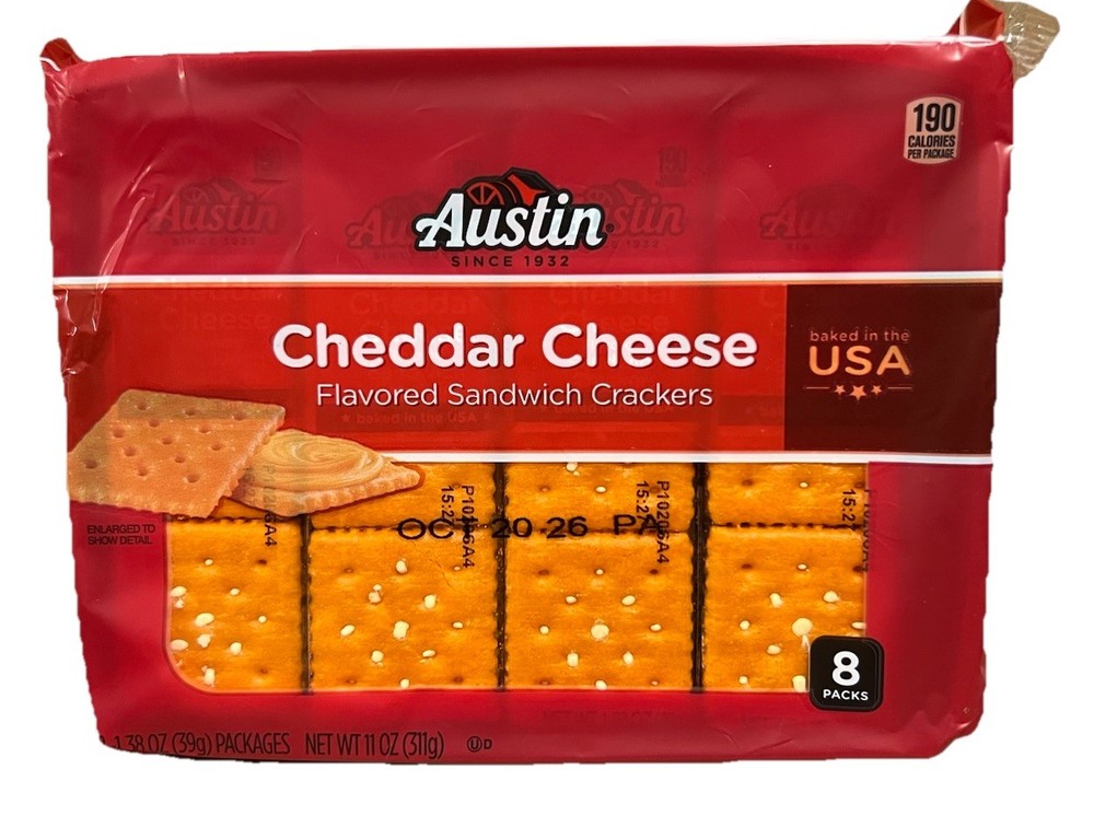 Austin Cheddar Cheese on Cheese Sandwich Crackers 11 oz