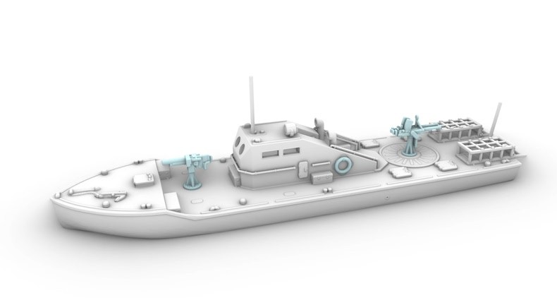 1/700 WWII IJA Ha-class Combat Boat Type 1 Unpainted 2pc