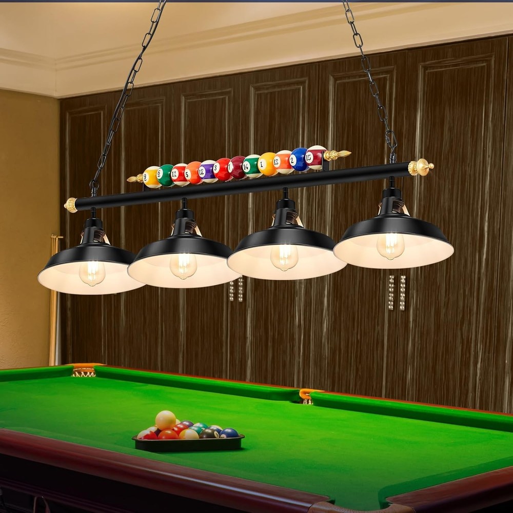 Adjustable Pool Table Lights for 7'-8' Table Billiard Light Fixture Lamp Hanging