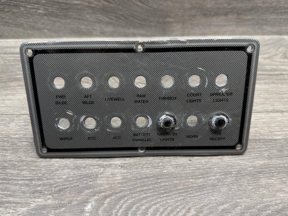 Wellcraft Boat Marine Dashboard Metal Switch Panel Breaker Panel