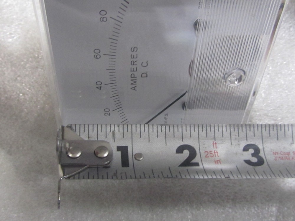 NEW Hoyt 2035 3.5" Rectangular 0-100 DC Amperes Panel Mount Ammeter