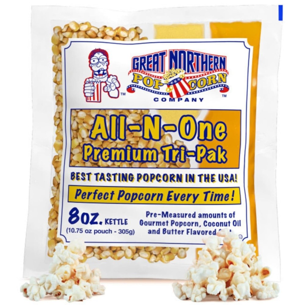 8oz Popcorn Kernels 24 Case - Great Northern Popcorn Packets