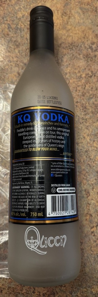 Killer Queen Empty Vodka Bottle