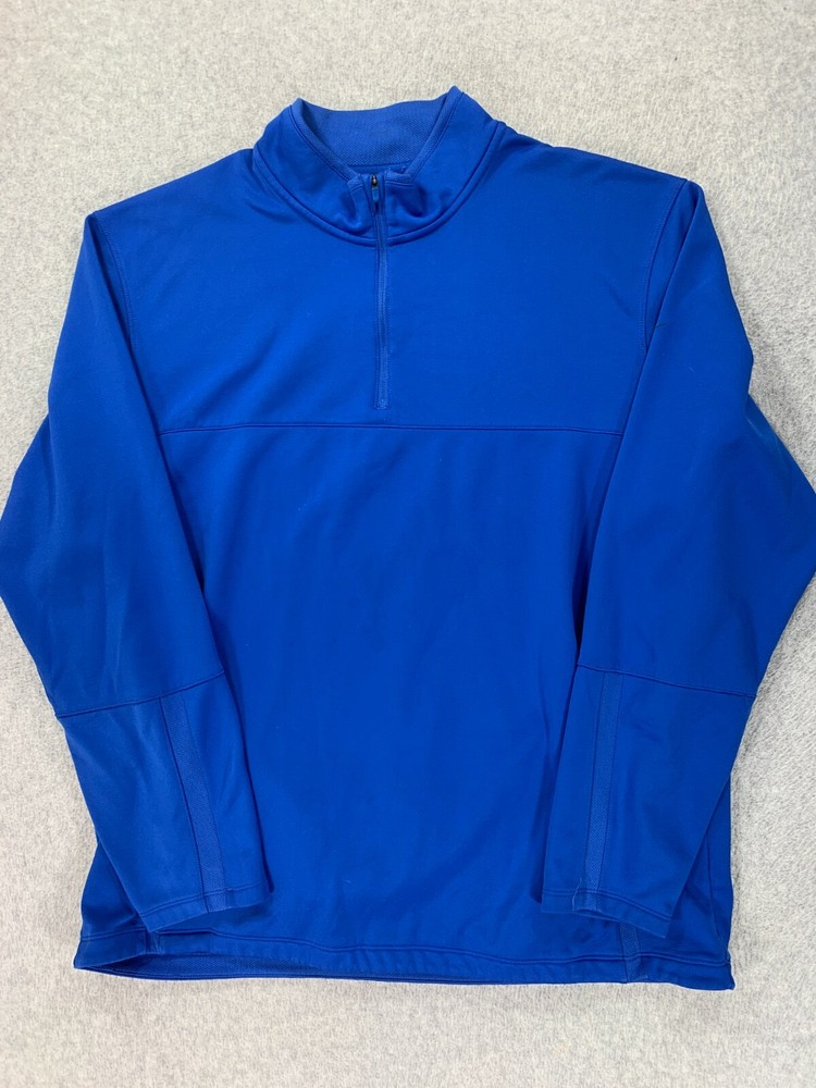 Nike Standard Fit 1/4 Zip Golf Pullover Jacket (Men's XL) Blue