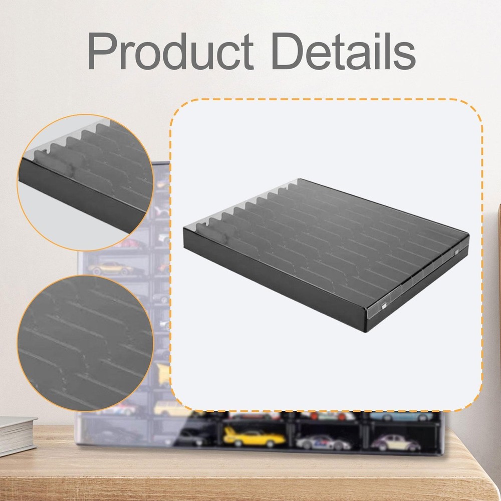 1/64 Model Car Storage Display Case Practical Protection Dustproof 50 Slots