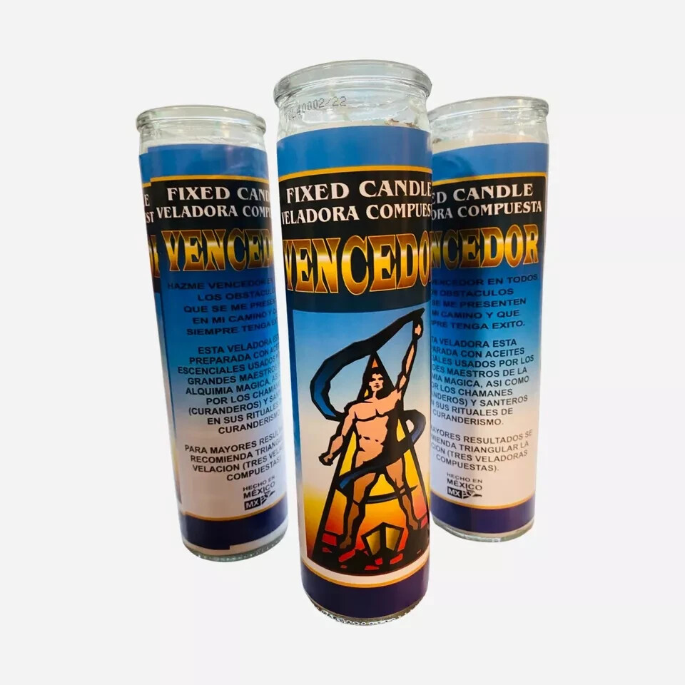 12x Set, VENCEDOR Veladora Preparada, Winner Fixed Candles.
