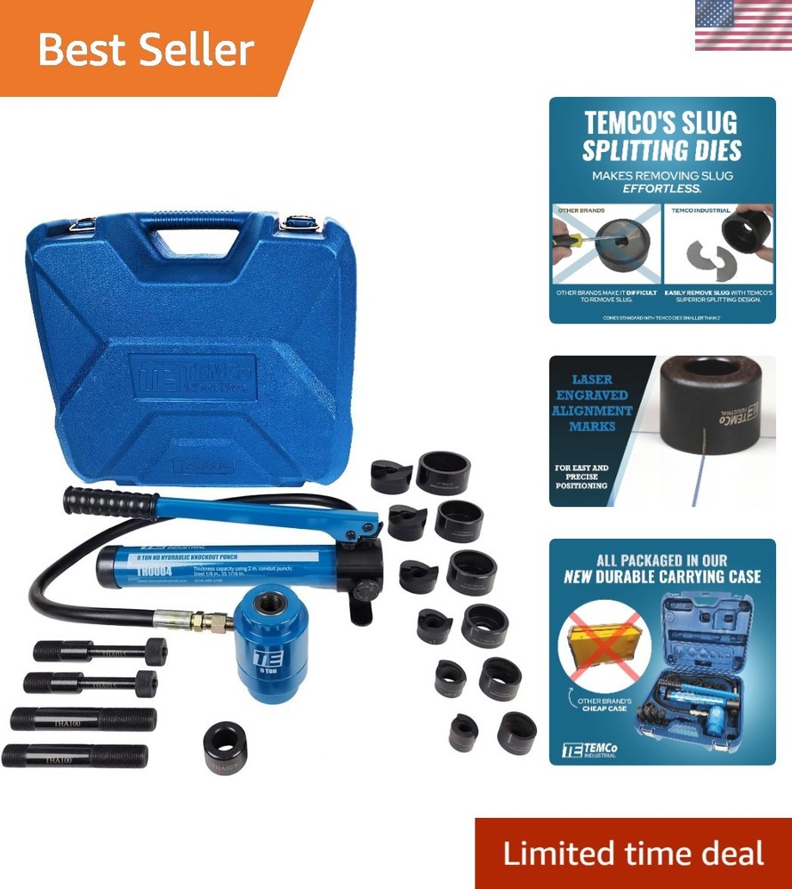 Hydraulic Knockout Punch TH0004 - Electrical Conduit Hole Cutter Set KO Tool ...