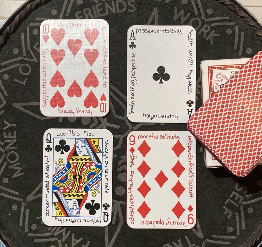 Cartomancy Handwritten Playing Card Fortune Telling Divination Deck