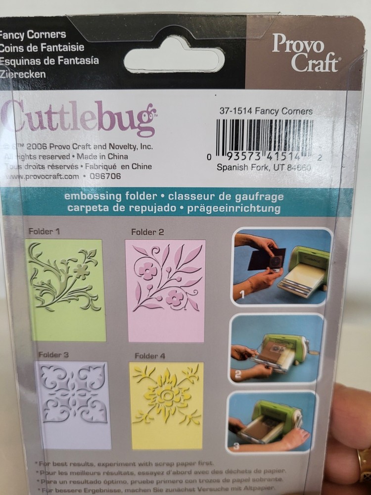 Cuttlebug Fancy Cornors Embossing Folders (4) Provo Craft