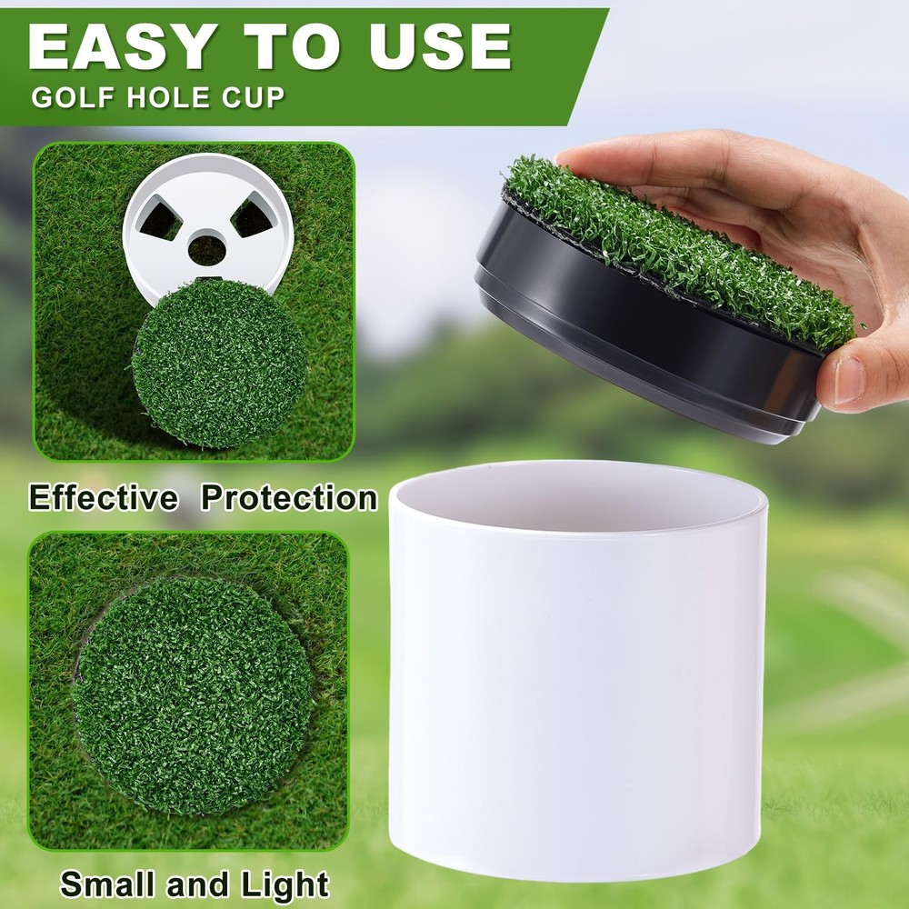 2 Sets Golf Hole Cup for Putting Green Golf Accessories for Backyard Practice...