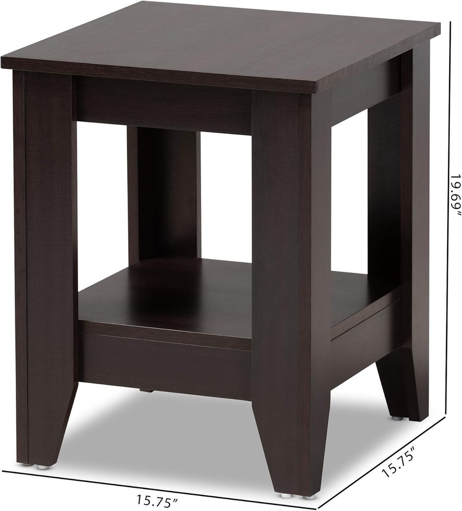 End Tables One Size Dark Brown