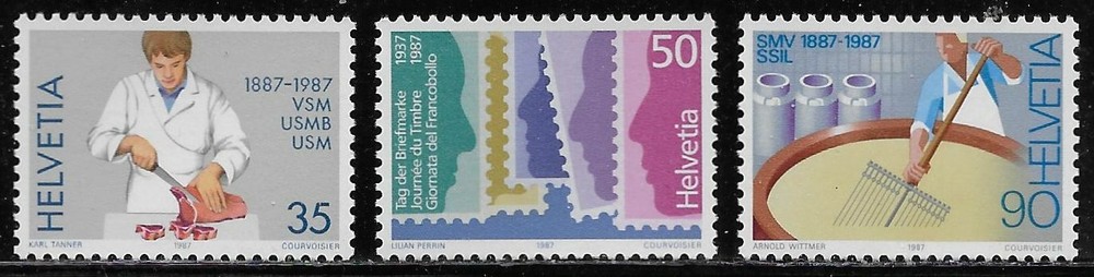 Switzerland Scott # 810 - 812 MNH