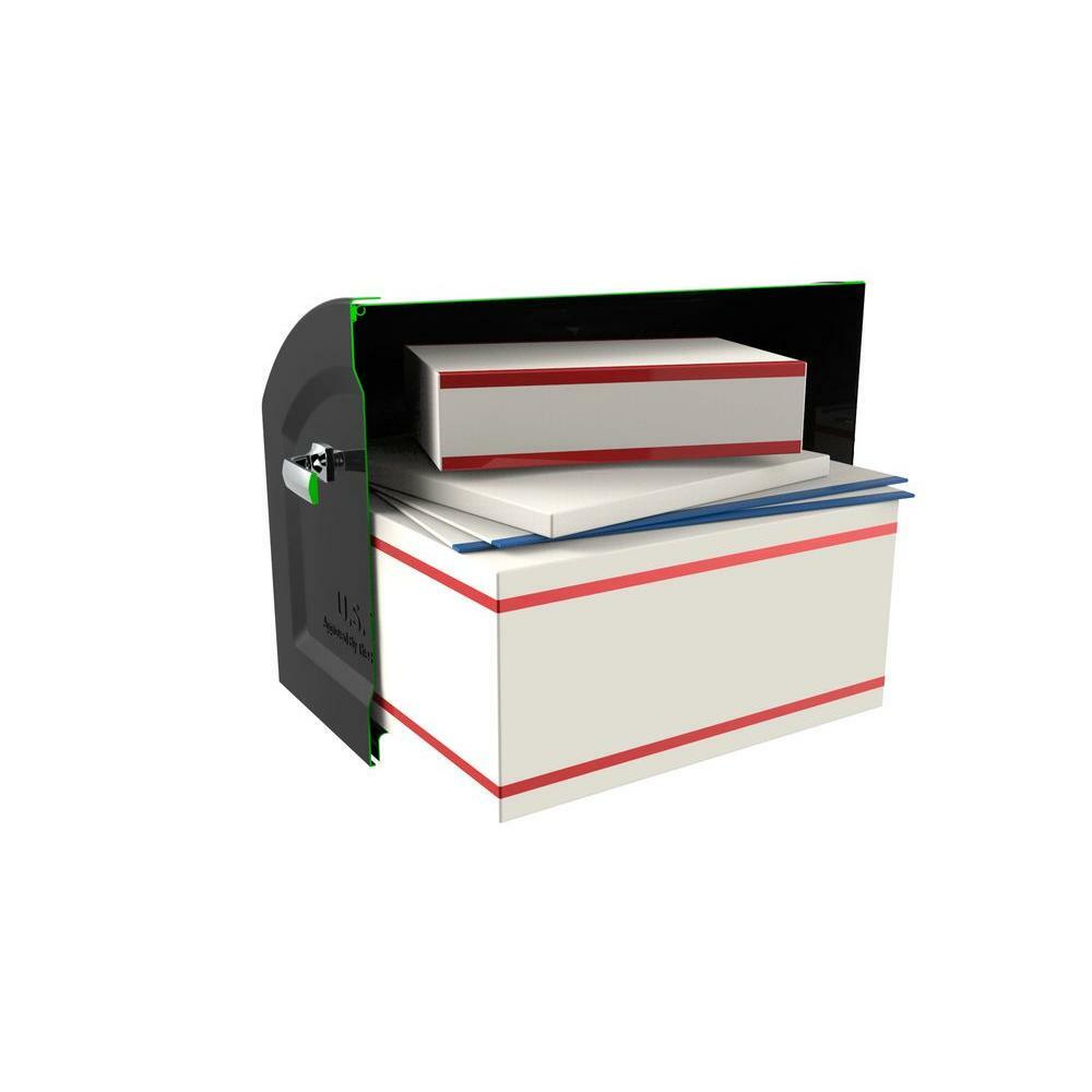 Architectural Mailbox Post Mount Outgoing Mail Indicator Steel Extra Large