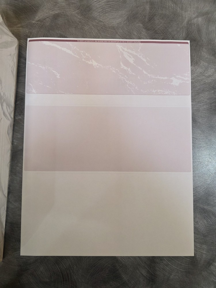 Docugard Blank Check Paper 500 Count Open Box