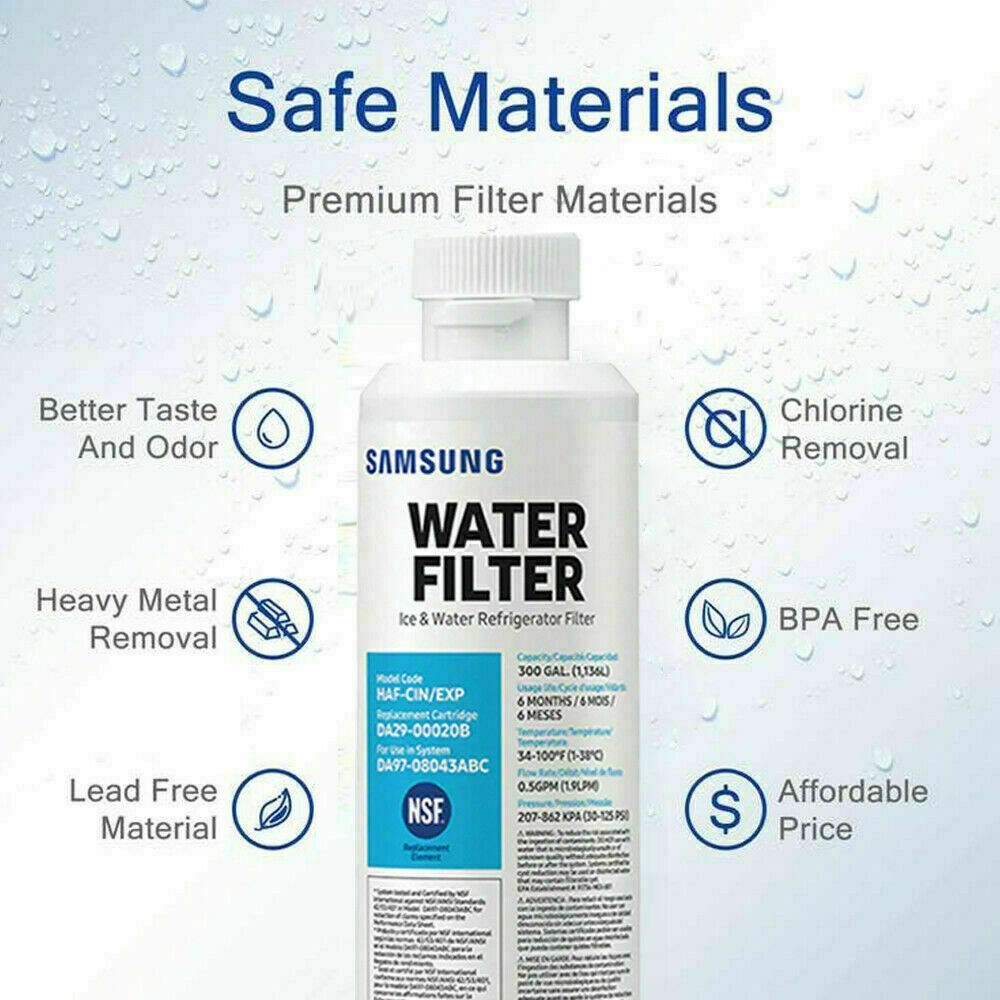 5 Pack Fit For DA29-00020B HAF-QIN/EXP Refrigerator Replacement Water Filter