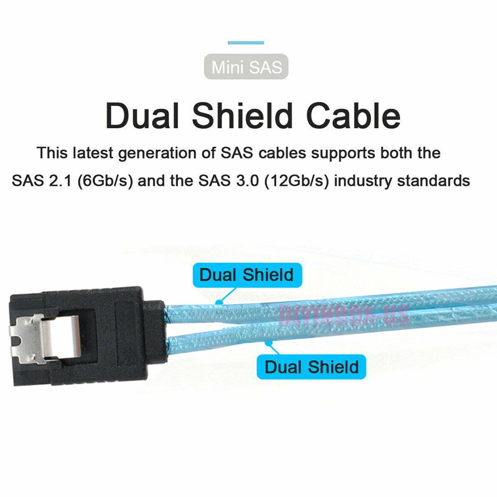 SSD 6 SATA 7pin to 6 SATA 7pin Target Hard Disk 6Gbps Data Server Raid Cable 1M