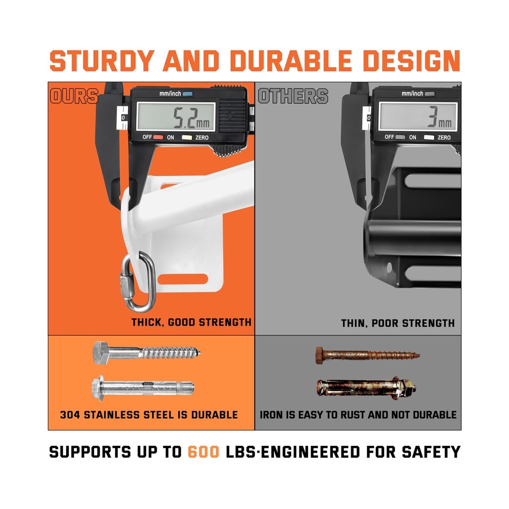 Pull Up Bar Wall Mounted-Heavy Duty Joist Mounted Pull Up Bar-Premi... Fast Ship