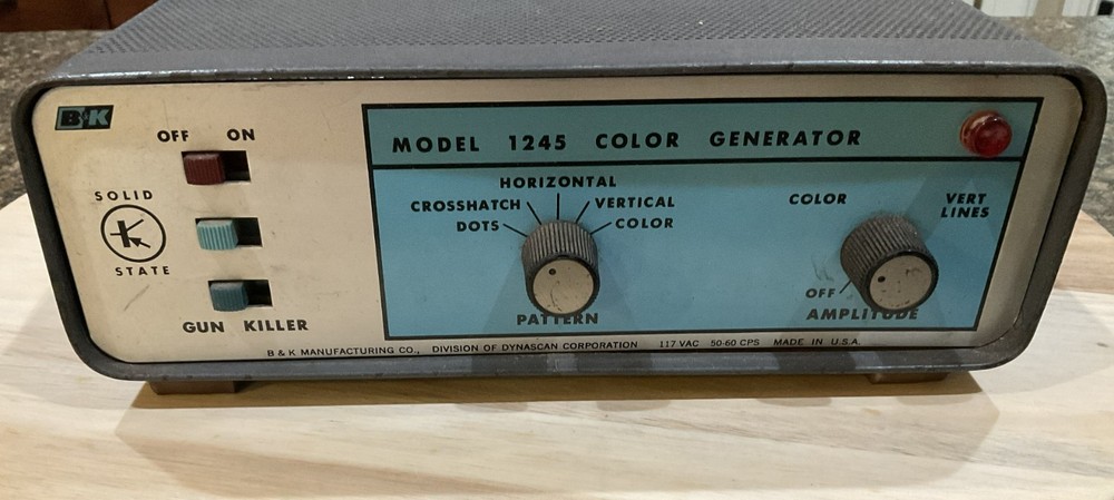 Vintage B&K Solid state Model 1245 Color Generator - Untested! For Parts