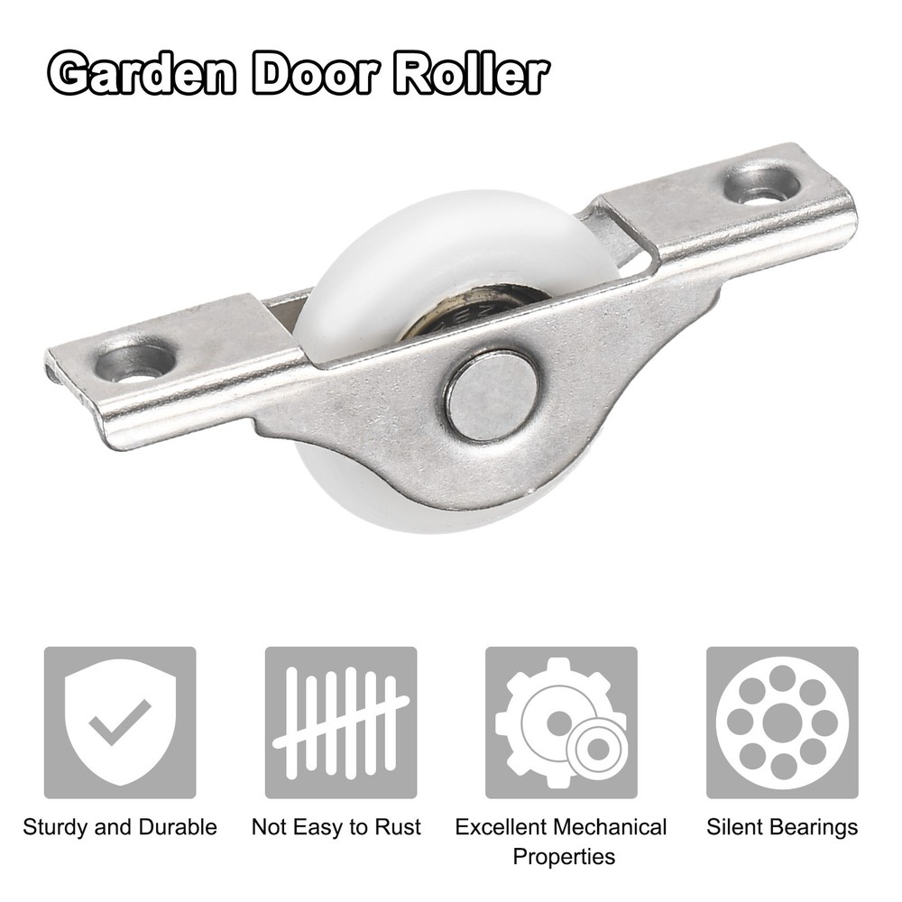 5-Pack Screen Door Rollers, 30mm/1.18" Dia Nylon Single Wheel [White]