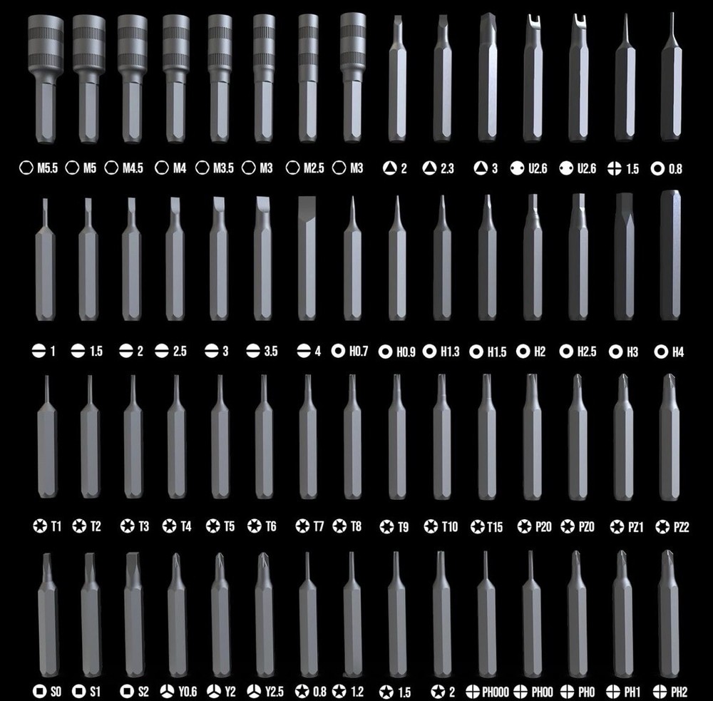 Precision Screwdriver Set With Case 64 In 1