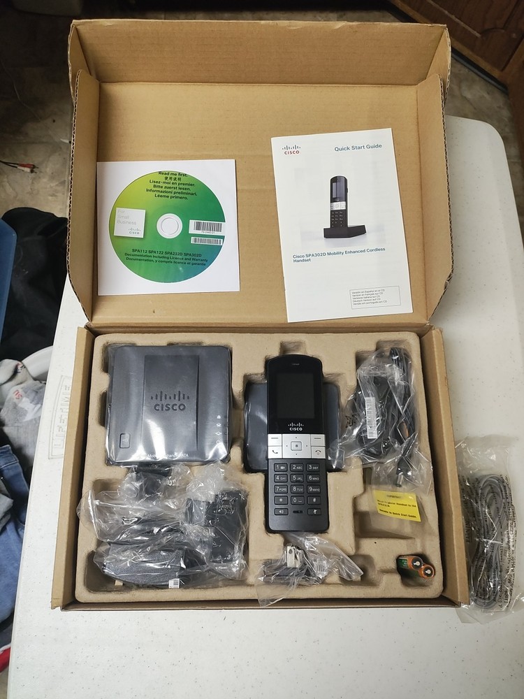 Cisco SPA232D Mobility ATA & SPA302D Handset, Open Box