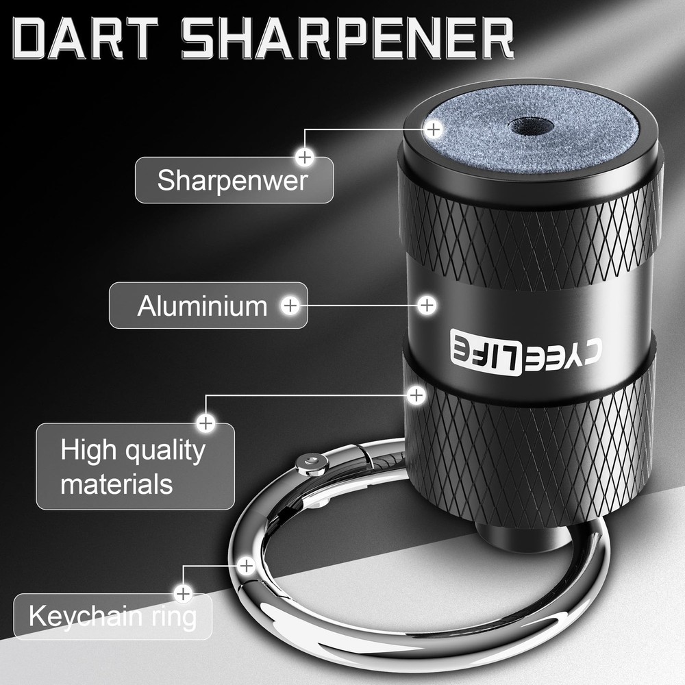 Keyring Dart Sharpener Stone,Portable Dart Point Sharpener,Rapid Sharpening T...