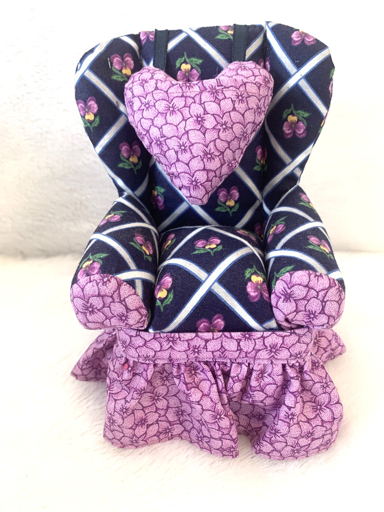 Wingback Antique Cozy CHAIR PINCUSHION Sewing
